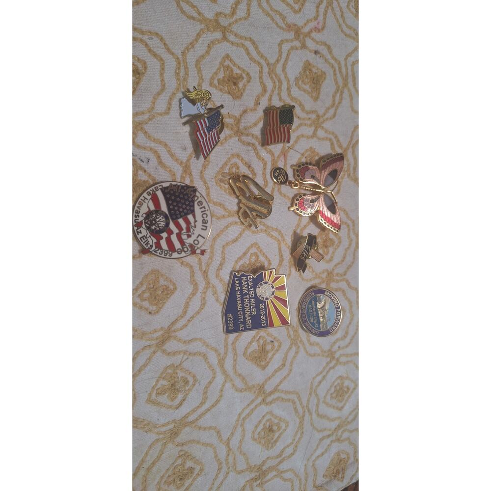 Lot of 8 Elks pins- Lake Havasu City, AZ & others- excellent condition BPOE